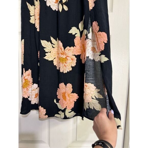 ASOS Skirt Womens Size 6 Black Floral Print Mini Skirt Viscose Flowy Summer - Picture 4 of 11